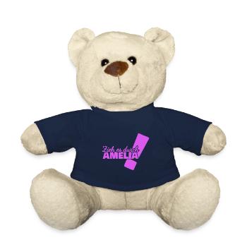Aufgeben für Amelia Vorname Durchhalten - Teddy - French Navy - Vorne