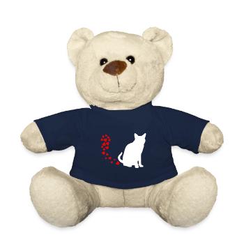Katzen Liebe Mietzekatze Geschenkidee - Teddy - French Navy - Vorne