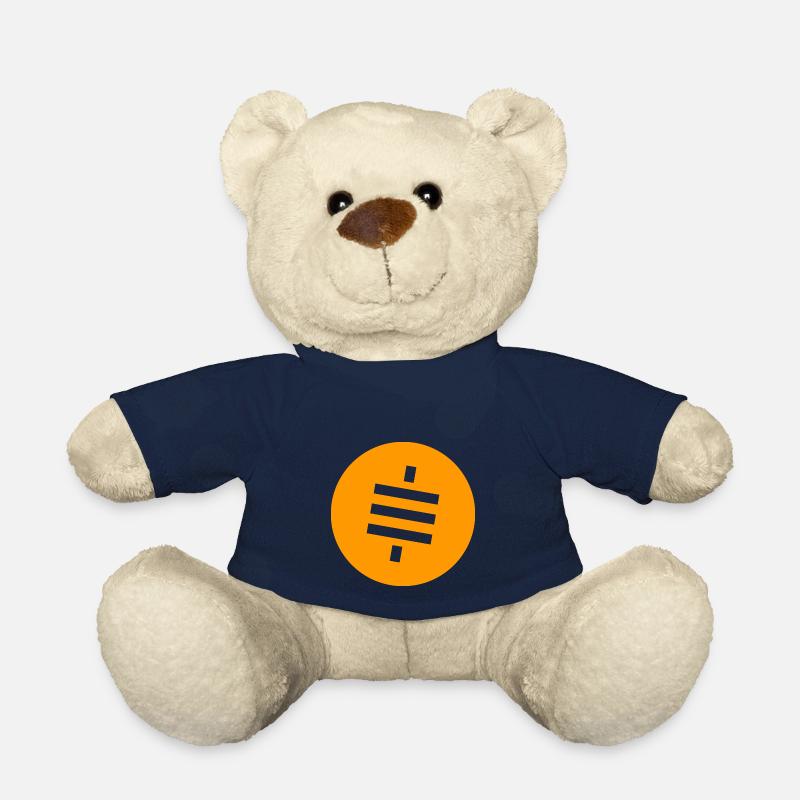 Sats Symbol Bitcoin Orange - Teddy Bear - french navy