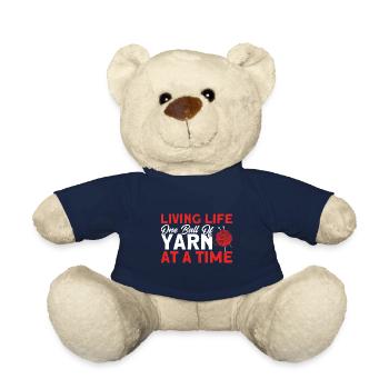 Yarn Knitting Knitting Knitting Fabric Gift - Teddy Bear - french navy - Front