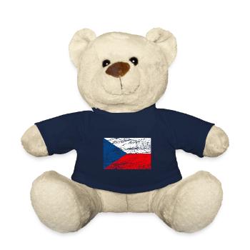 Drapeau de la République tchèque - Nounours - bleu marine - Devant