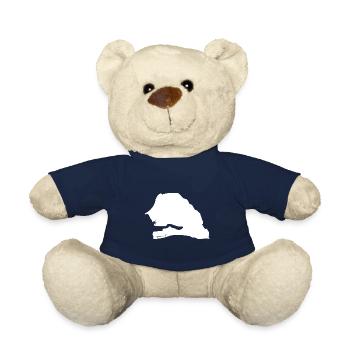 Senegal map flag - Teddy Bear - french navy - Front