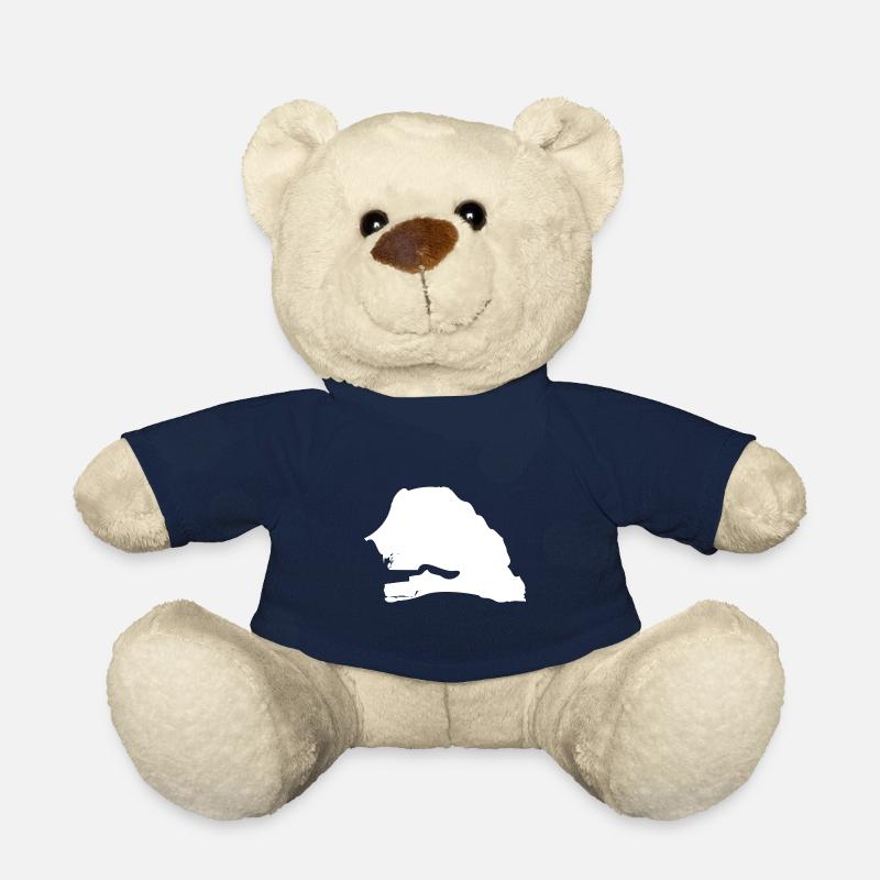 Drapeau de la carte du Sénégal - Nounours - bleu marine