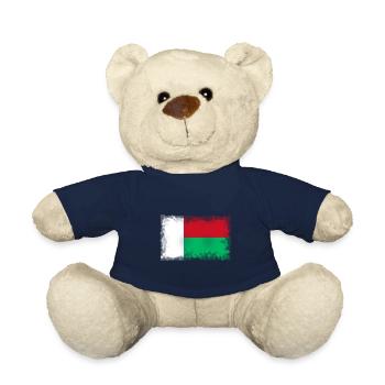 Drapeau de Madagascar - Nounours - bleu marine - Devant