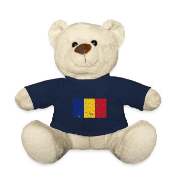Geschenk für Rumänien - Teddy - French Navy - Vorne