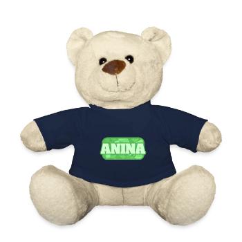 Gift for Anina - Teddy Bear - french navy - Front