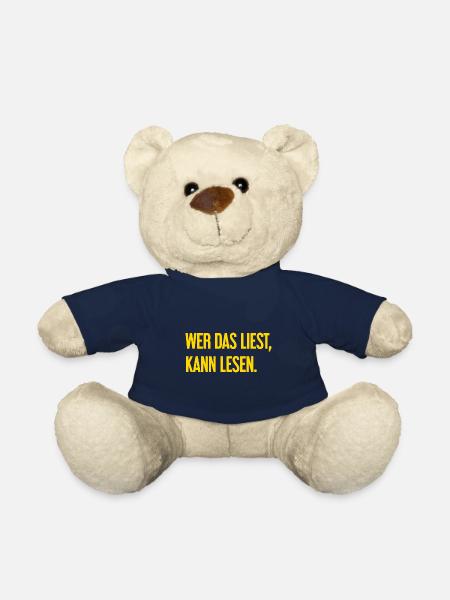 If you read this, you can read. - Teddy Bear - french navy