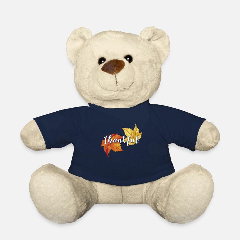 Goldener Herbst Schönste Jahreszeit Laub Geschenk - Teddy - French Navy