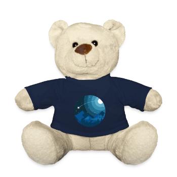 Uncharted Nachthimmel-kreisförmige einfache Grafik - Teddy - French Navy - Vorne