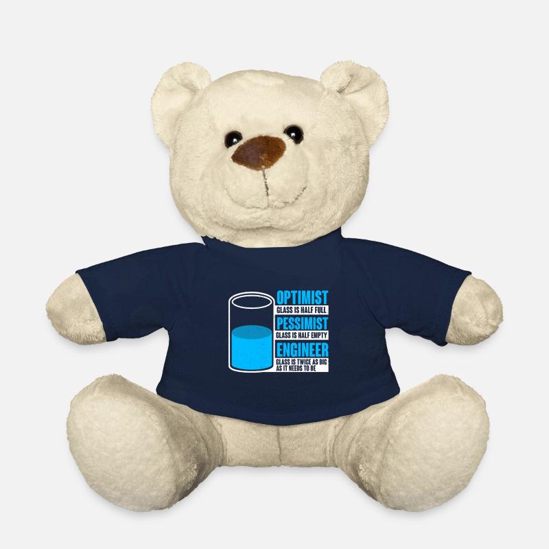 Optimist Pessimist Engineer - Teddy Bear - french navy