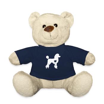 Ich liebe meinen Pudelpudelliebhaber Geschenke Hund Tierbesitzer - Teddy - French Navy - Vorne