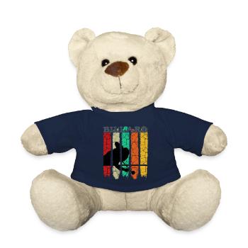 Vintage Retro Billard Silhouette | Pool Geschenk - Teddy - French Navy - Vorne