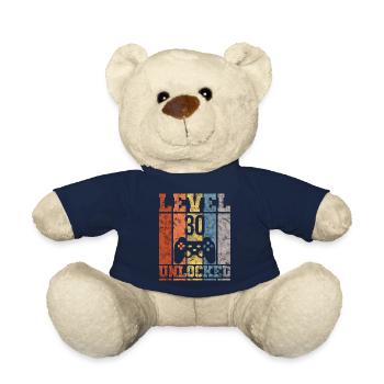 30th Birthday Gamer Gift Retro Vintage Shirt - Teddy Bear - french navy - Front