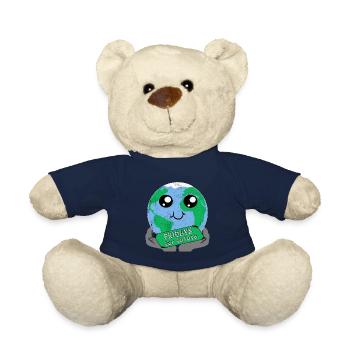 Fridays For Future Stop Climate Co2 Protest Gift - Teddy Bear - french navy - Front