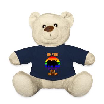 CSD - Be You Unicorn - Gay Lesbian Bisexual - Teddy Bear - french navy - Front