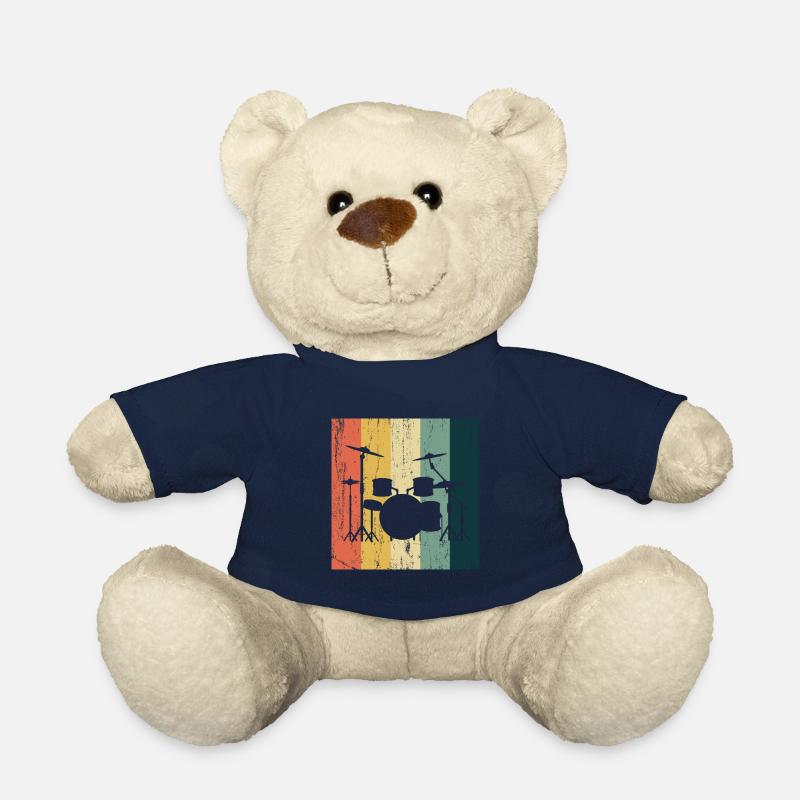 Batteur Raggae Percussion Cadeau de batteur - Nounours - bleu marine