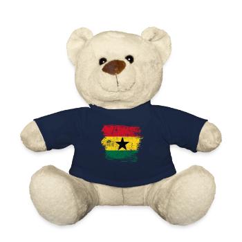 Ghana Flag - Teddy Bear - french navy - Front