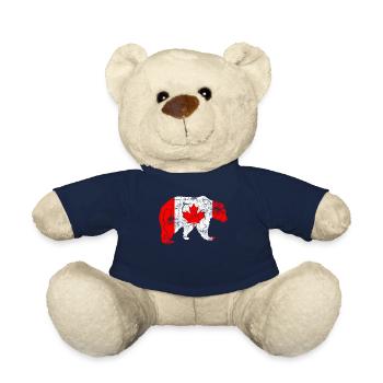 Canada Flag - Teddy Bear - french navy - Front