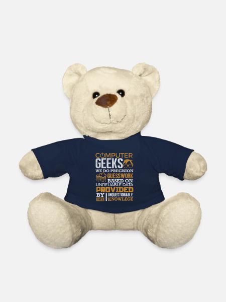 Computer Geek T-Shirt Science Programmer Nerd Gift - Teddy Bear - french navy