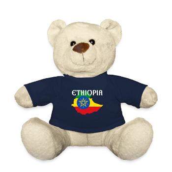 Ethiopia Flag Habesha Map Proud Africa - Teddy - French Navy - Vorne