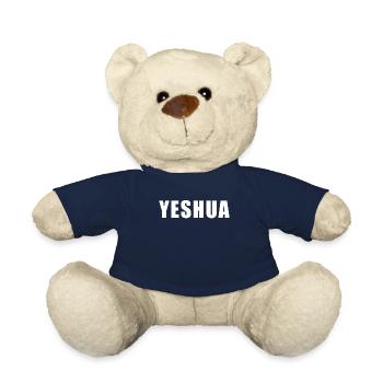 Yeshua - Hebrew Name of Jesus - Christian - Teddy Bear - french navy - Front