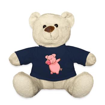 Dabbing Pig Dabbendes Schweinchen Dab danse - Nounours - bleu marine - Devant