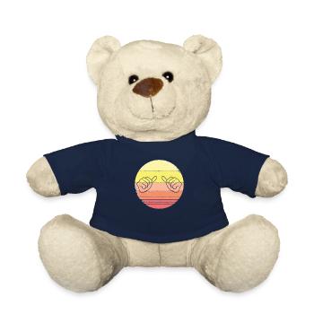 Mains en vintage - Nounours - bleu marine - Devant