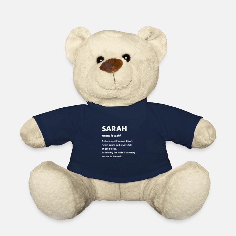 Sarah Name Geschenk Design - Teddy - French Navy