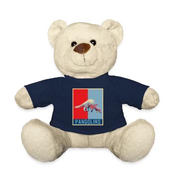 Schuppentier Geschenk Pangolin Tshirt Schuppentier - Teddy - French Navy - Vorne