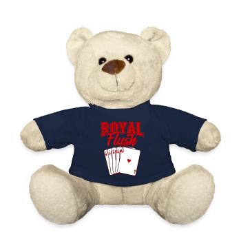 POKERN gift poker players for poker players - Teddy Bear - french navy - Front