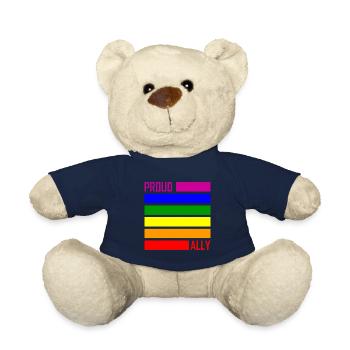 PROUD ALLY LGBT Pride Gay Pride Month LGBTQ Flagge - Teddy - French Navy - Vorne