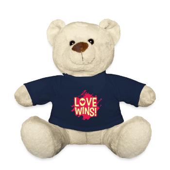 LOVE WINS LGBT Pride Gay Pride Month LGBTQ - Teddy - French Navy - Vorne