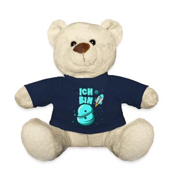 ICH BIN 8 Weltraum Kindergeburtstag 8 Jahre - Teddy - French Navy - Vorne