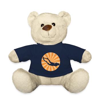 Freediving Vintage Freediver Apnea Divers Apnea - Teddy Bear - french navy - Front