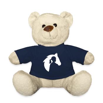 Horse Girl Racing Reitstall Hufeisen Geschenk - Teddy - French Navy - Vorne
