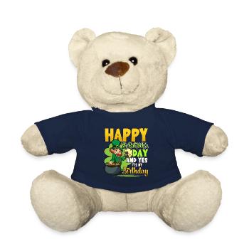 Happy St. Patricks Day And Yes It's My Birthday - Teddy - French Navy - Vorne