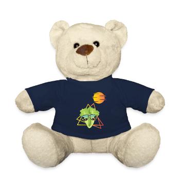 Chemise rétro laitue - Nounours - bleu marine - Devant