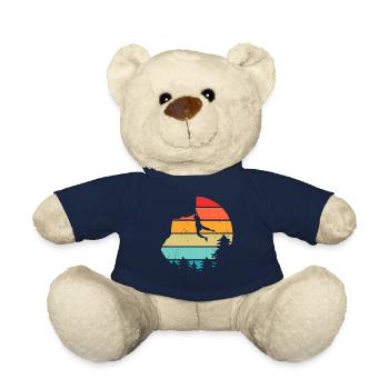 Vintage Retro Sport Climbing Bouldering - Teddy Bear - french navy - Front