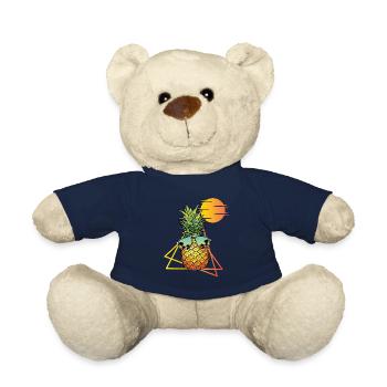 80s Retro Pineapple - Teddy Bear - french navy - Front