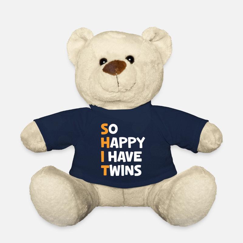 Funny So Happy I Have Twins - Teddy - French Navy