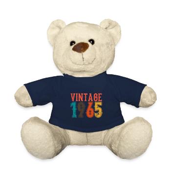 Anniversaire Papa Vintage 1965 - Nounours - bleu marine - Devant