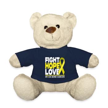 Fight Hope Love - F*** Bone Cancer - Teddy Bear - french navy - Front