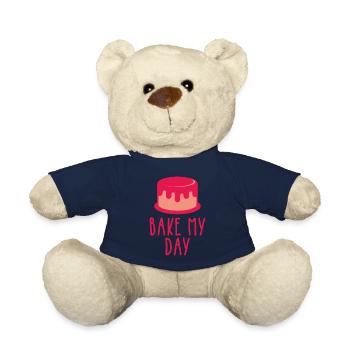 Bake Cake Bake My Day - Teddy Bear - french navy - Front