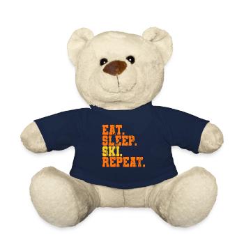 Skiing Ski - Teddy Bear - french navy - Front