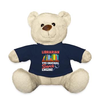 Librarian The Original Search Engine Book Lover - Teddy Bear - french navy - Front