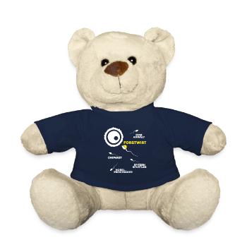 Forstwirt Forstwirtschaft Waldfacharbeiter Wald - Teddy - French Navy - Vorne
