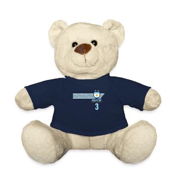 Argentina Albiceleste Football Fan Jersey - Teddy Bear - french navy - Front