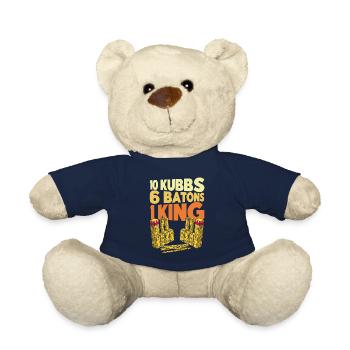 Kubb 10 Kubbs 6 Stöcke 1 König Geschenk - Teddy - French Navy - Vorne