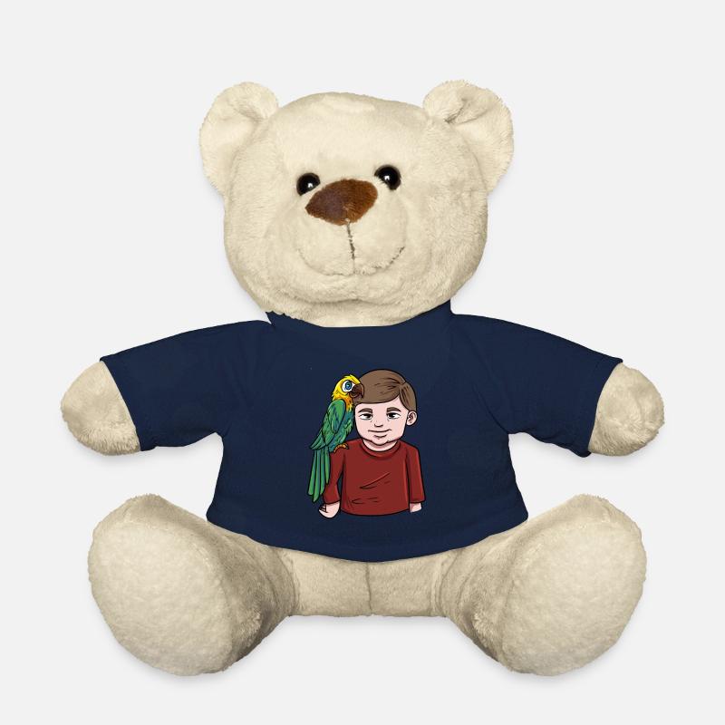 Junge mit Papagei - Teddy - French Navy