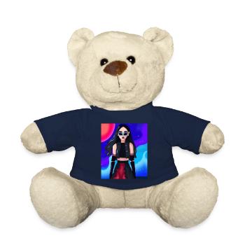 Goth Anime Girl Goth Girl 80s - Teddy Bear - french navy - Front